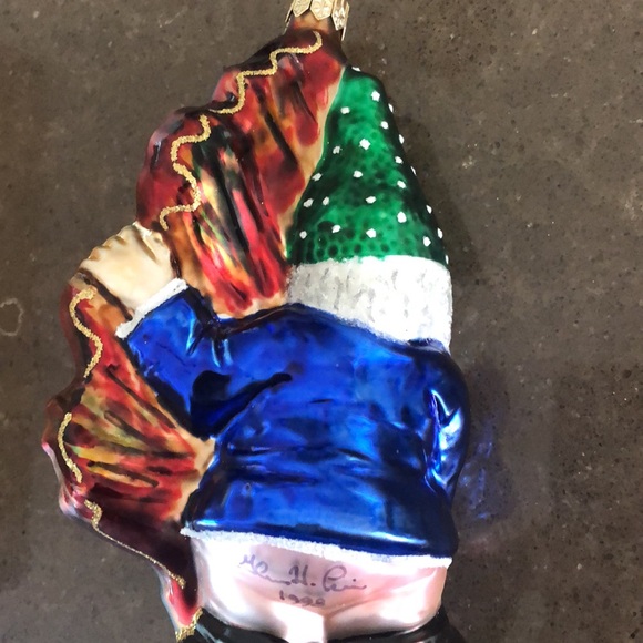 Larry Fraga hand blown Christmas ornament Fall gnome elf limited edition signed - Picture 5 of 11